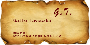 Galle Tavaszka névjegykártya